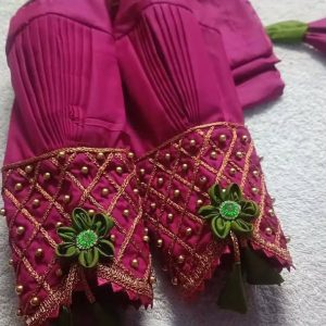 cross design lacework blouse